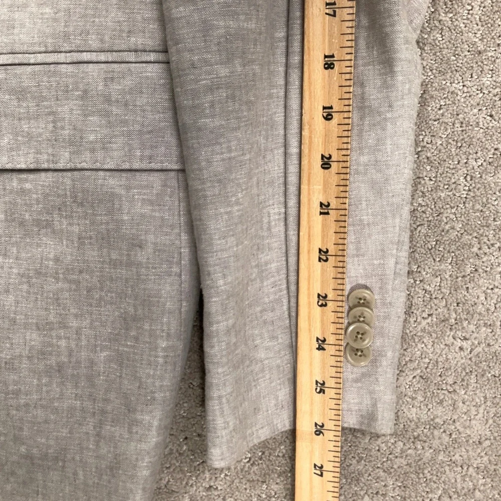 JOE Joseph Abboud Blazer Mens 46R Gray Slim Fit Spring Lightweight Linen Cotton